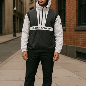 Under Armour Men's Black and White‎ Windbreaker